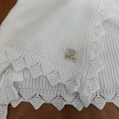 Manta tejida estampada