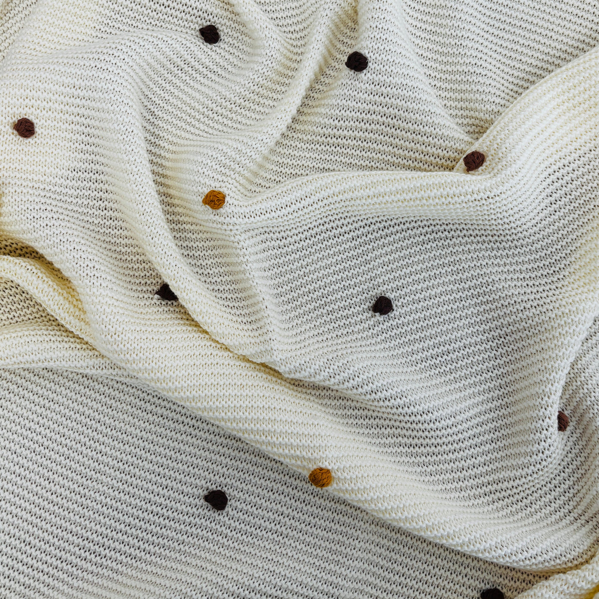 Manta tejida estampada