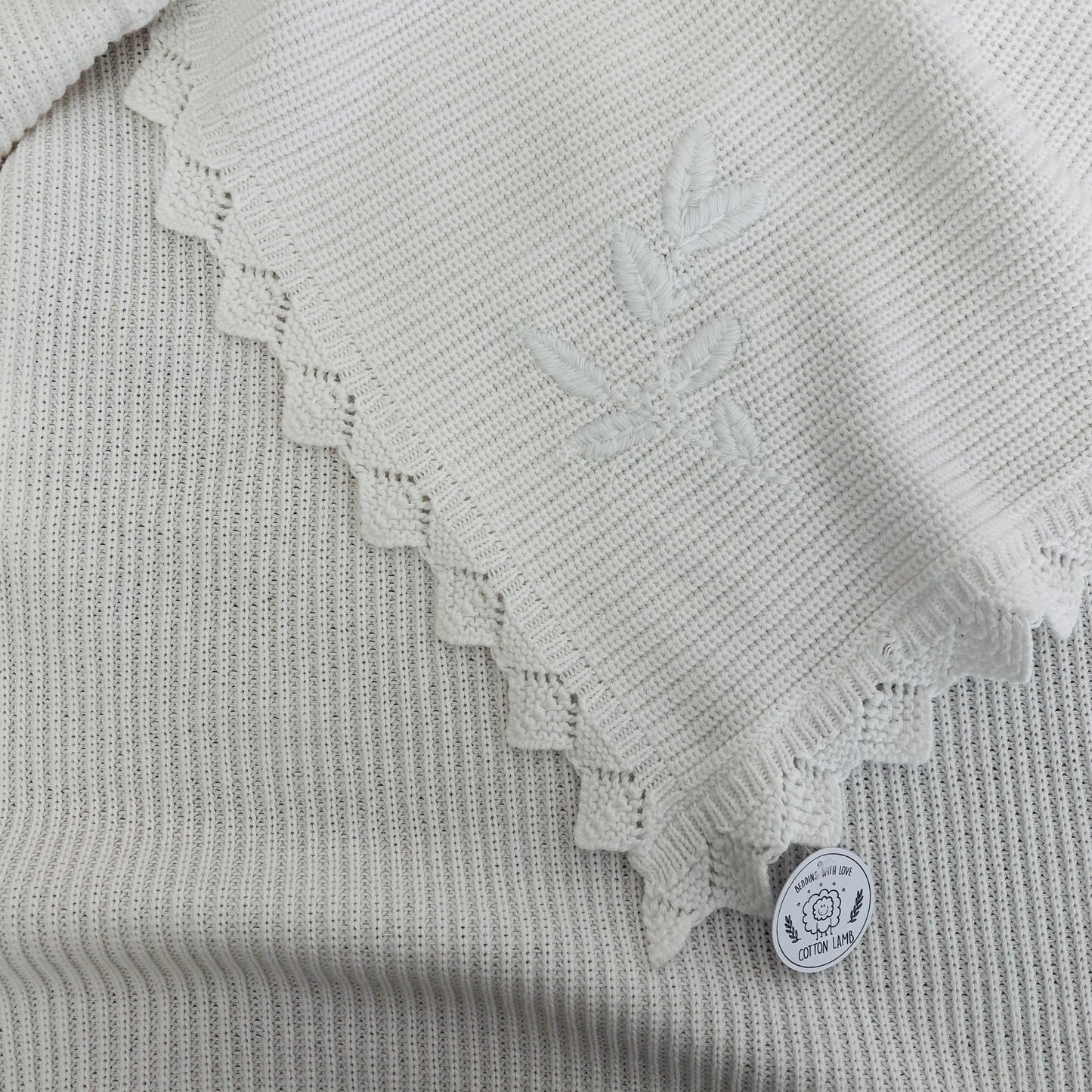 Manta tejida estampada