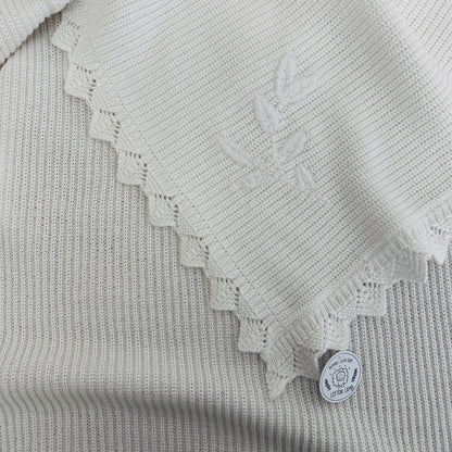 Manta tejida estampada