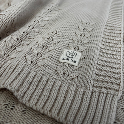 Manta tejida estampada