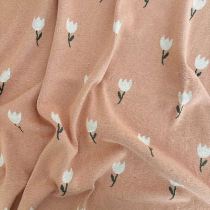 Manta tejida estampada