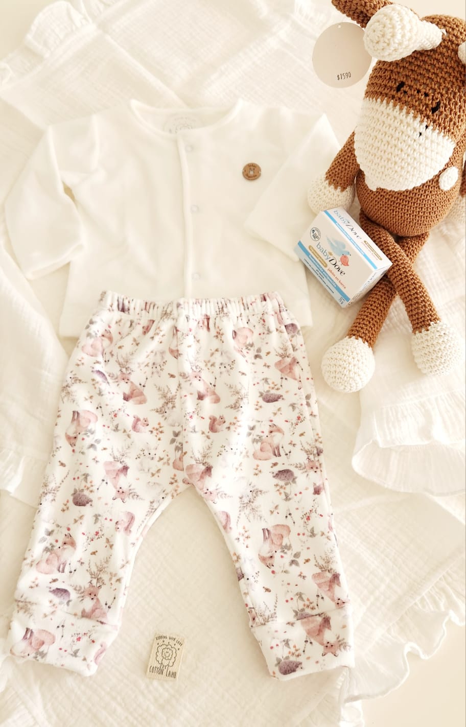 Conjunto de Micro Plush con Estampa Animalitos del Bosque